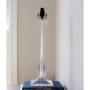 Vintage Tall Lucite Clear Table Lamp
